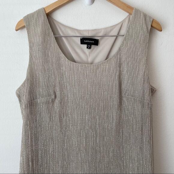 NWOT R&M Richards Silver Sleeveless Dress - Picture 3 of 10